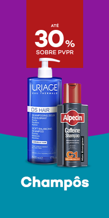 Produtos champ&ocirc; cabelo o com destaque promocional de at&eacute; 30% sobre pre&ccedil;o de Venda ao P&uacute;blico Recomendado